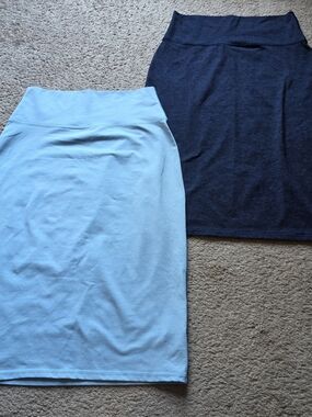 OFFLINE Aerie Hugger Midi Skirt Bundle • Blue & Navy • Size M • Athleisure